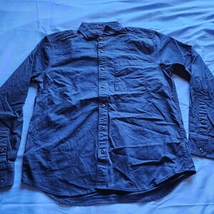 TOPO DESIGNS MEN'S WORKWEAR LONG SLEEVE SHIRT BLUE SIZE LARGE IS USED